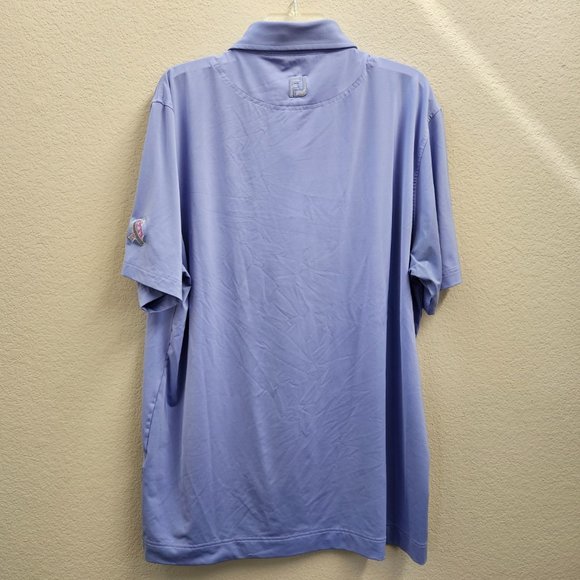 FootJoy Polo Men's Purple Micro Stripe Performance Stretch Shirt FJ Golf Size XL - Picture 6 of 8